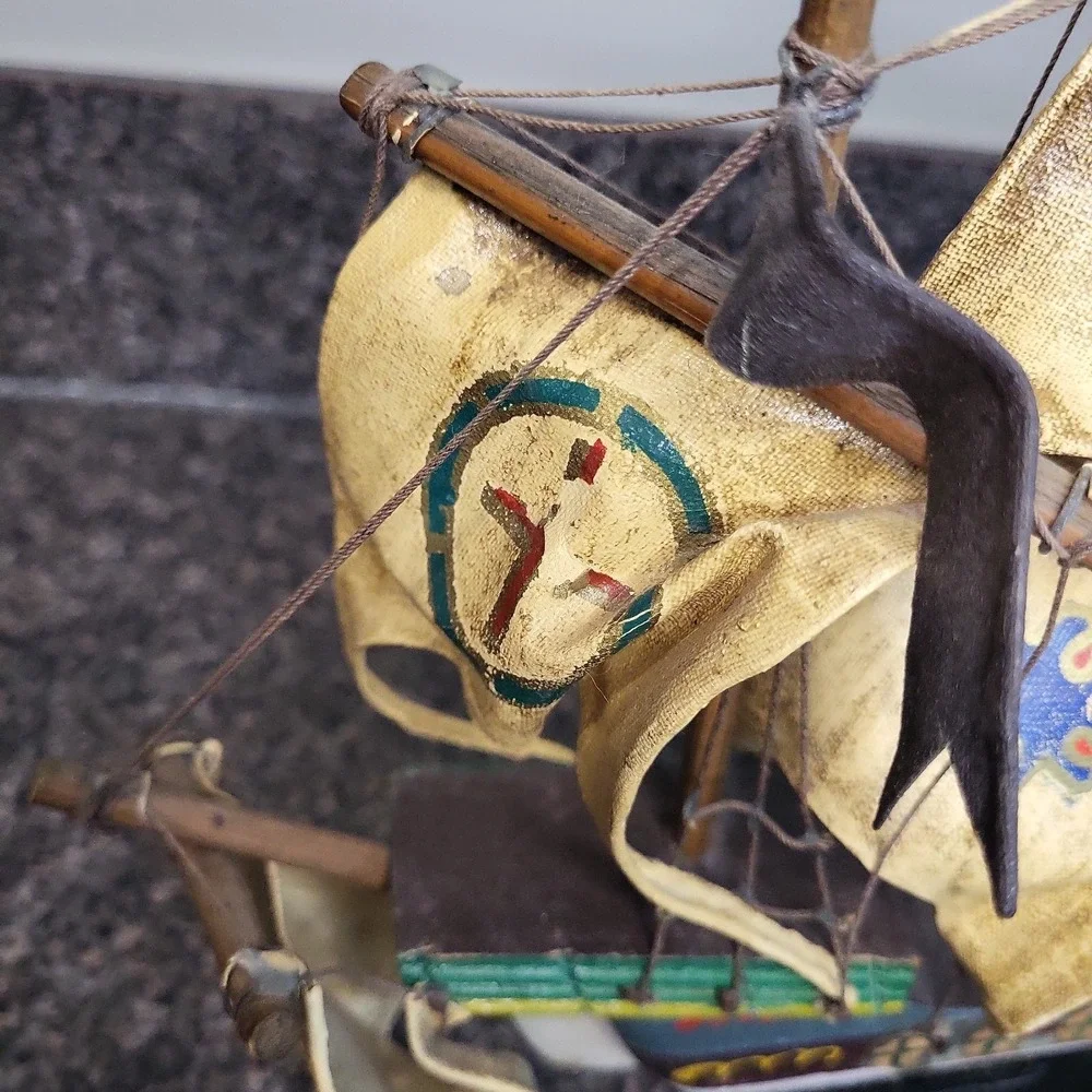 Vintage Christopher Columbus Fleet‎ Ship Set 1960's Maritime Decor Handcrafted